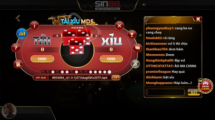 Chiến lược chơi Tài Xỉu MD5 tại game Sin88 không lo thua